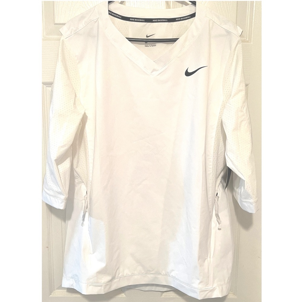 Nike Baseball 3/4 Hot Jacket - MEDIUM - 897383-100 BP Pullover 3/4 Sleeve Top